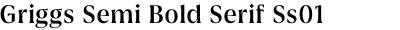 Griggs Semi Bold Serif Ss01